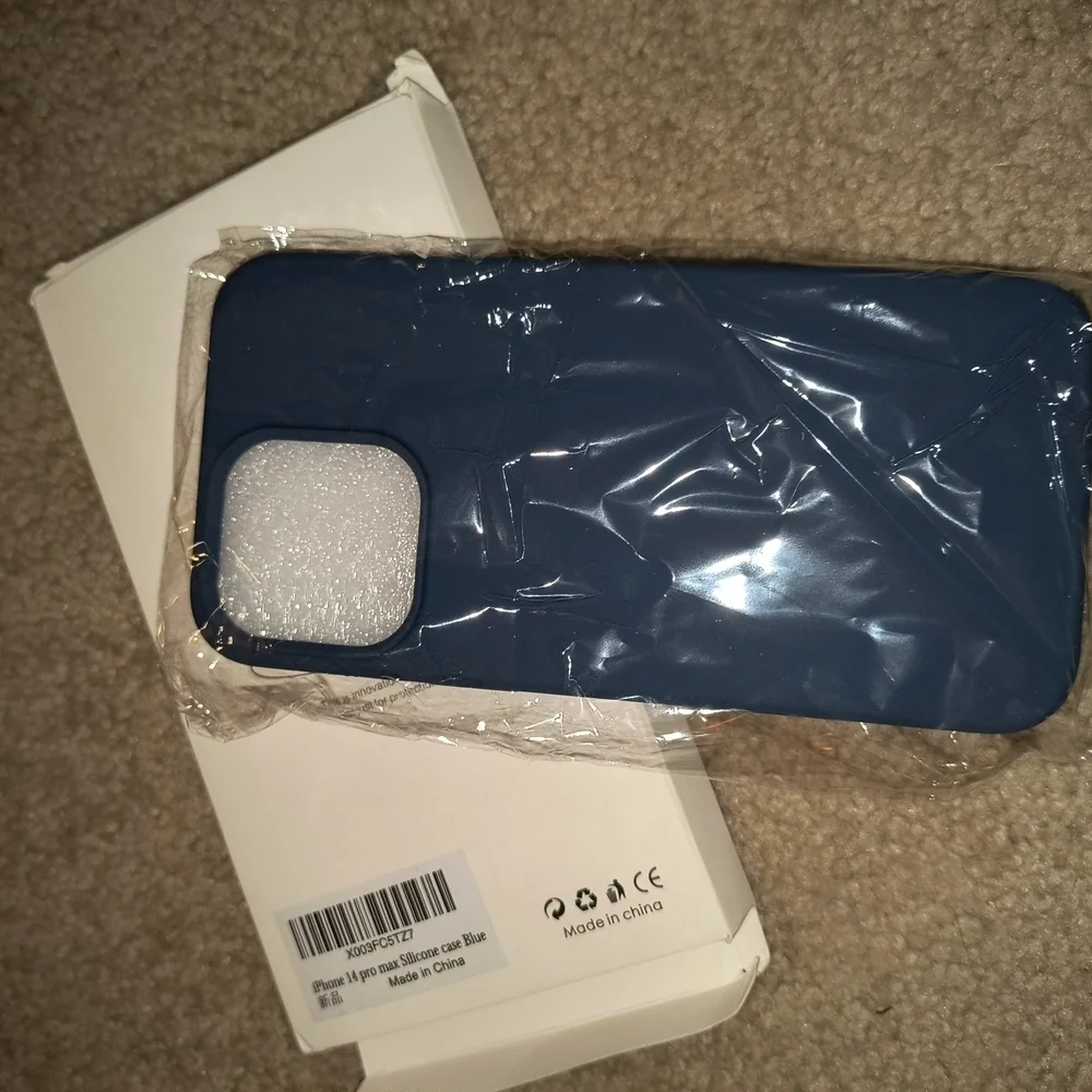 Fashion Blue Smartphone Case iPhone 14 pro Max silicone blue